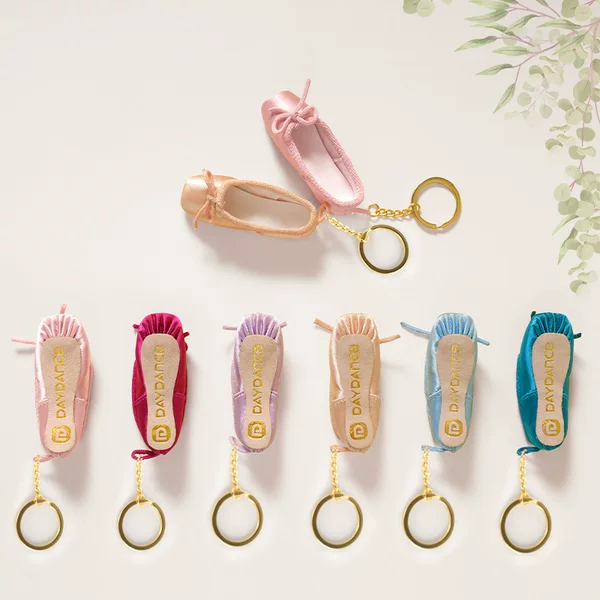 Mini Pointe Shoe Keychain Key Chain Small Accessory Cute Women's Accessory Handmade Ballet Dance Shoe Bag Pendant