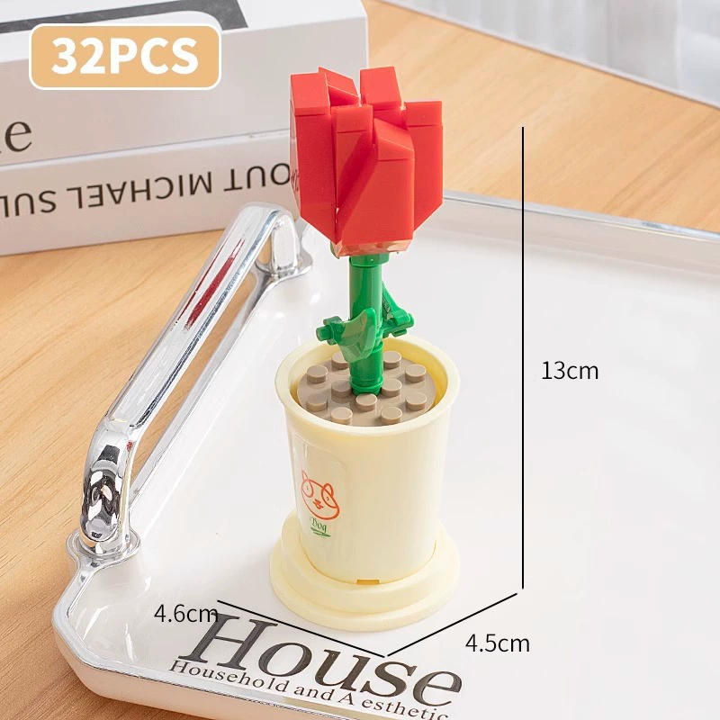 Building Set (Lego) Flower Constructor — Sunflower & Floral Models, Giftable Kits