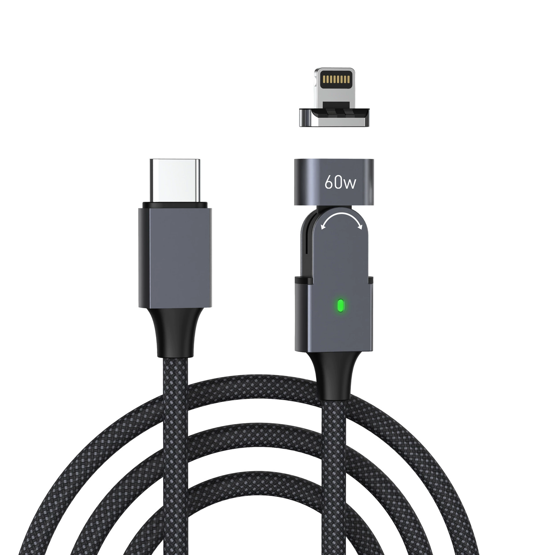 Кабель совместимый с Huawei и Apple, поворотный разъем, для ноутбука, 180°, 100W/30W