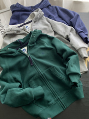 Boys' Autumn Wear Hooded Jacket for Autumn/Winter New Children's Cotton Top Baby Warm Casual Zip-Up Top Sweatshirt