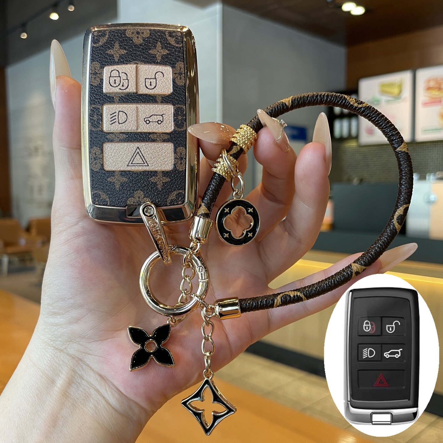 New Land Rover Range Rover Evoque Key Case Defender Full-Cover Range Rover Case Velar Sport Edition Stylish Retro Shell Discovery