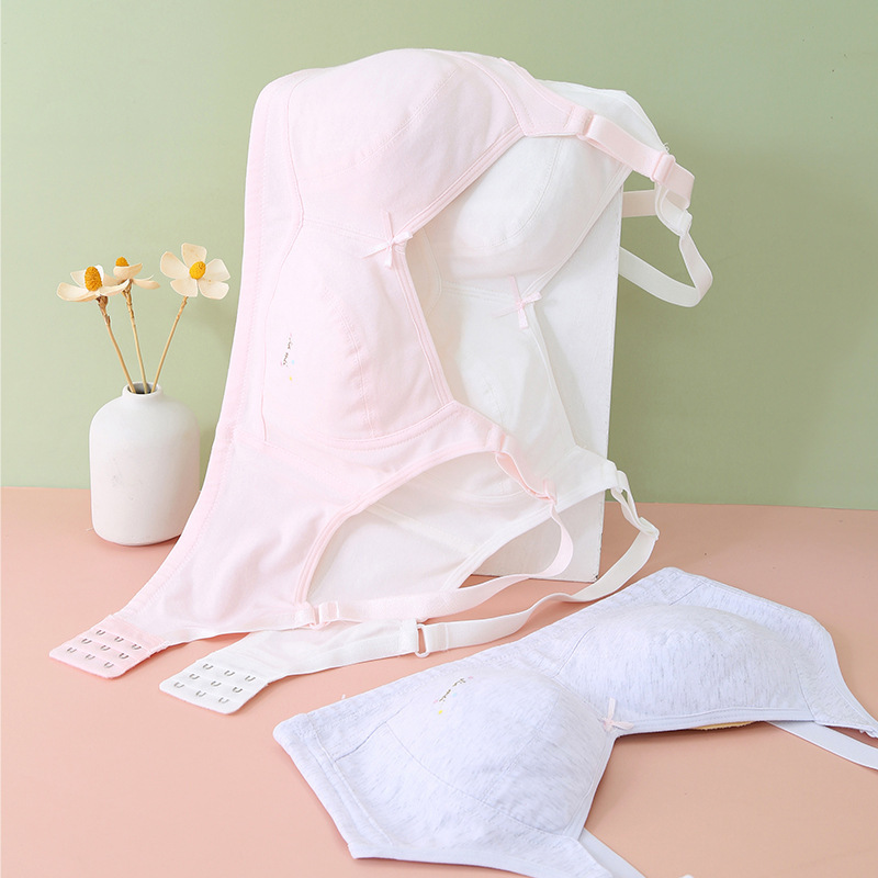 Anfeiya underwear development period vest-style quilted back button pure cotton junior high school students older girls comfortable breathable