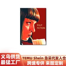 TEMU热销抽象人物客厅挂画帆布画玄关电影海报装饰画工厂代发画芯