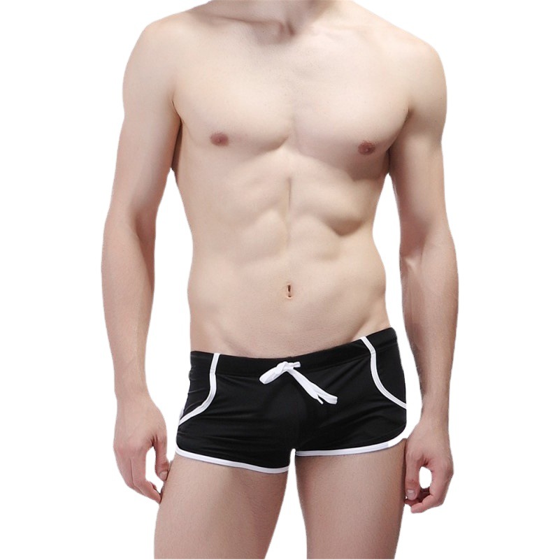 Ropa interior de comercio exterior de los hombres al por mayor de la fábrica de los hombres y las mujeres bolsa de repuesto de natación de los troncos de natación Parque con cordones boxeador bañador 4008DK