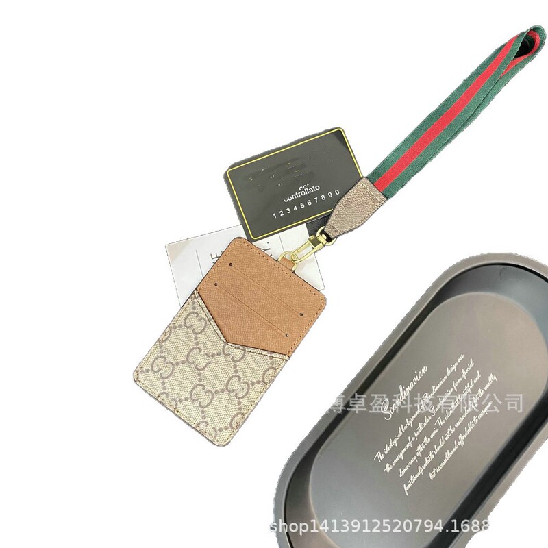 ヨーロッパとアメリカの有名なホルターネックカードホルダー、ワークカードホルダー、ロングストラップ、インスタイル外国貿易カードホルダー、銀行カードホルダー|undefined