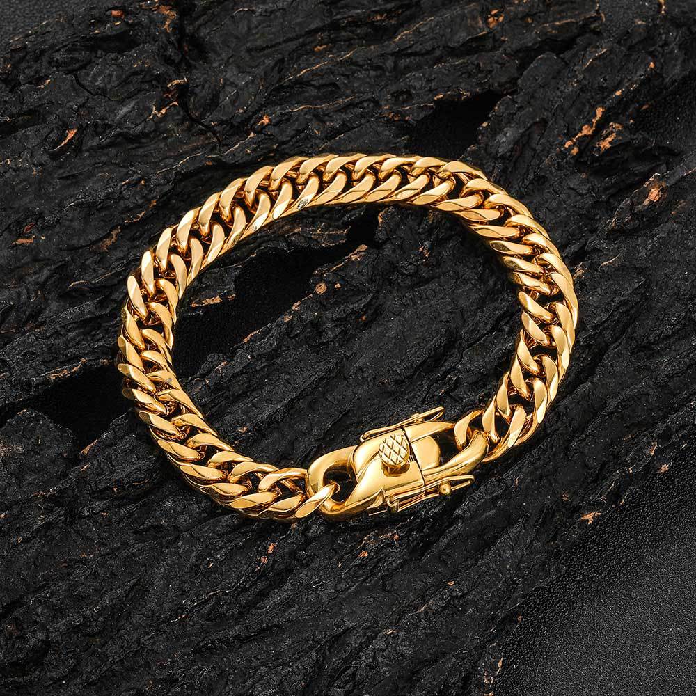 105g Weight Bracelets, Necklace Classification 1 Piece Quantity Daily Occasion Stainless Steel Material Geometric Pattern Unisex Gender Plating Design Simple Style Style Simple Style Geometric Stainless Steel Plating Bracelets Necklace 1 Piece 7