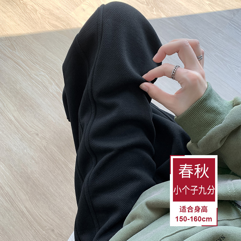 白色运动裤女春秋季2025新款宽松休闲卫裤香蕉防风束脚裤|undefined