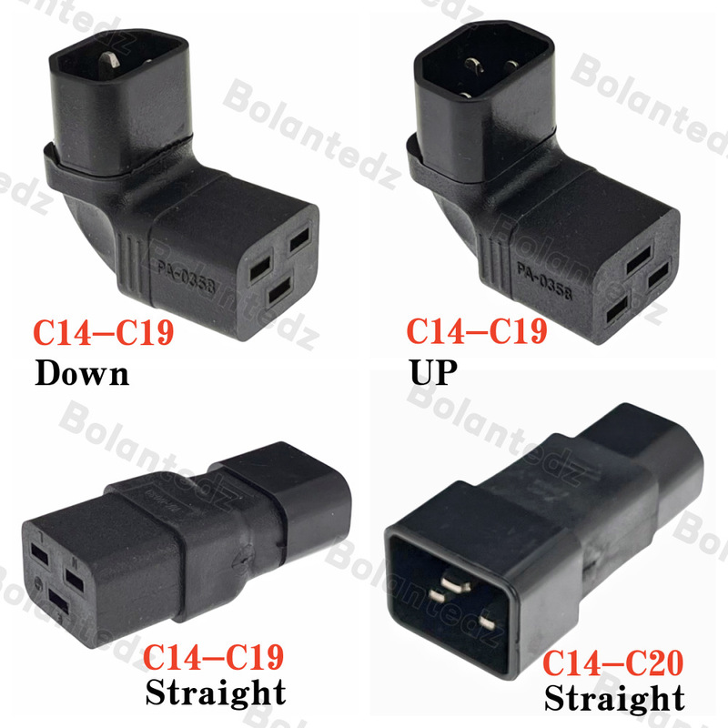 C14 male to C19 female adapter plug for server equipment AC power converter C14 male to C19 female adapter plug for server equipment AC power converter