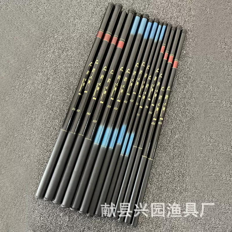 跨境钓不断鱼竿手竿溪流竿初学者鱼竿鱼杆 螺纹玻璃钢手竿溪流竿