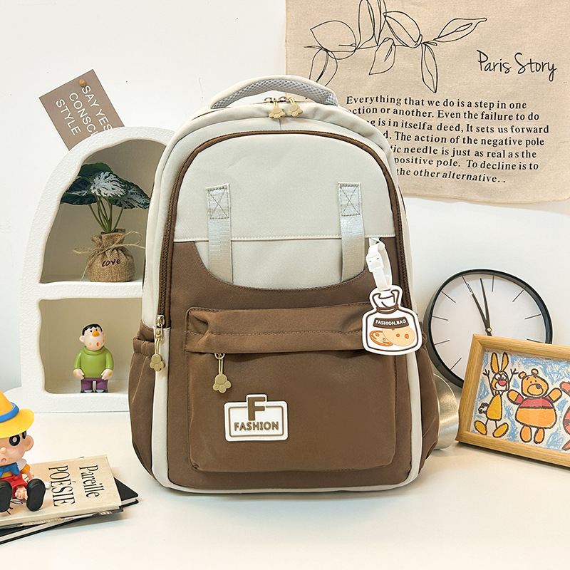 Estilo universitario, ligero, impermeable, mochila escolar para estudiantes universitarios de secundaria y preparatoria, mochila de viaje de ocio resistente al desgaste, fábrica transfronteriza al por mayor