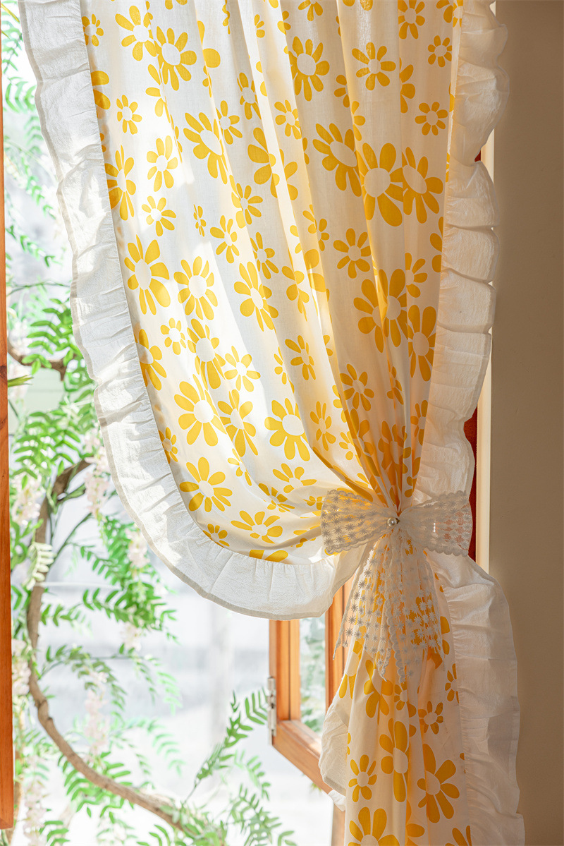 Short Cotton Kitchen Window Curtains For Home Decoration_voghion.com