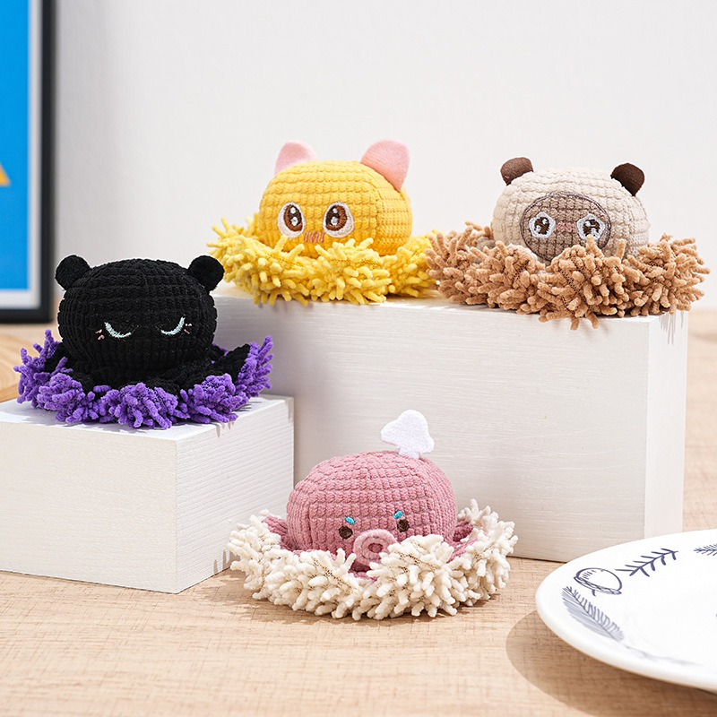 Cross-Border New Product Dog Toy Cartoon Sounding Mop Velvet Octopus Toy Dog Play Bite-Resistant Cat and Dog Toy Wholesale Cross-Border New Product Dog Toy Cartoon Sounding Mop Velvet Octopus Toy Dog Play Bite-Resistant Cat and Dog Toy Wholesale