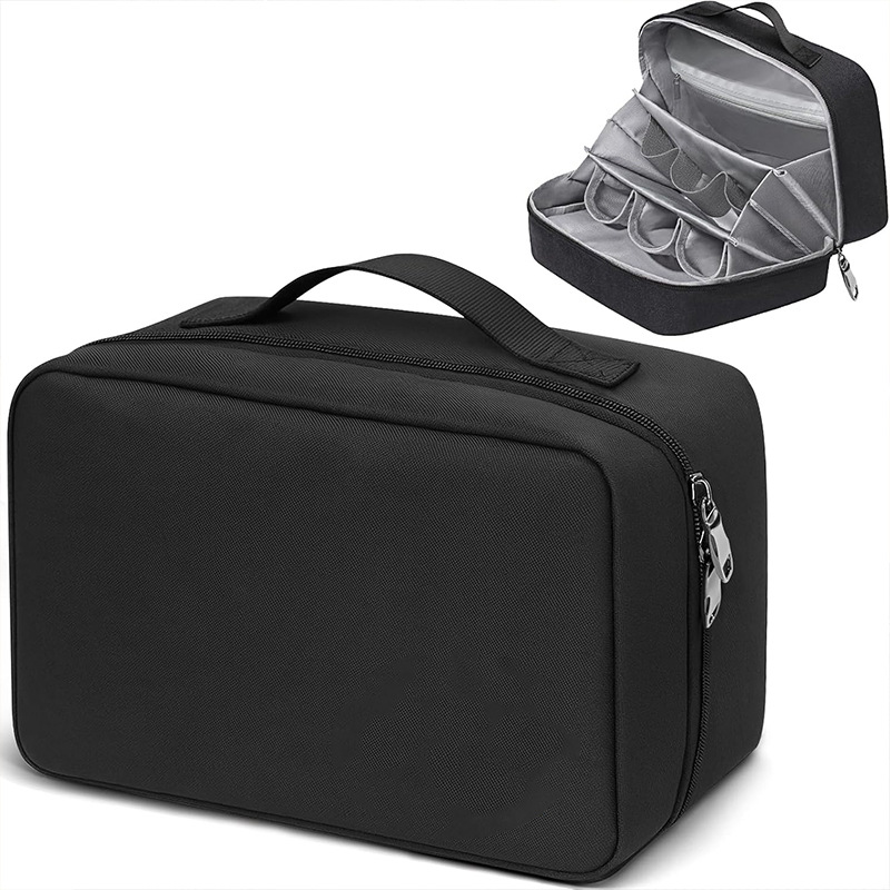Handheld capacious cosmetic bag for traveling