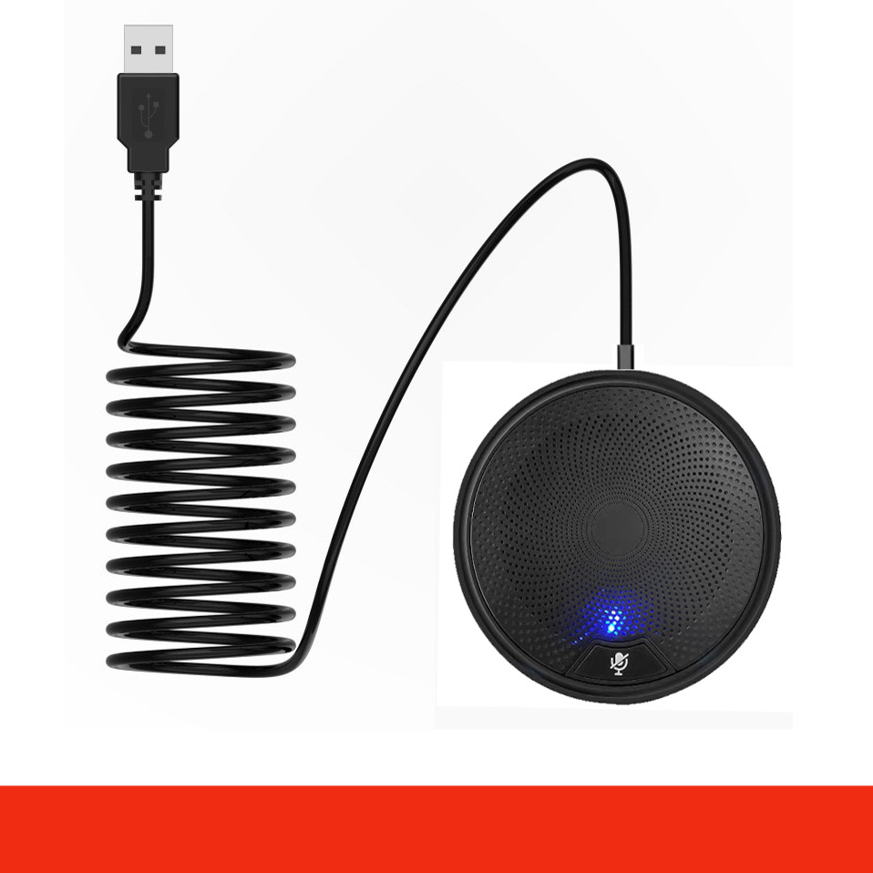 跨境新品外贸会议全向麦克风网课网红直播USB话筒语音识别拾音器