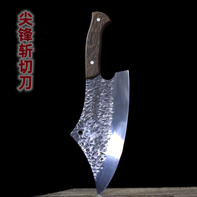 龙泉侠客堂菜刀尖锋斩切刀一体不锈钢锻打锋利龙泉宝刀厨师家用