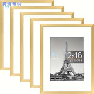 5 Elegant Golden Picture Frames Set of 5 Elegant Golden Cross-Border