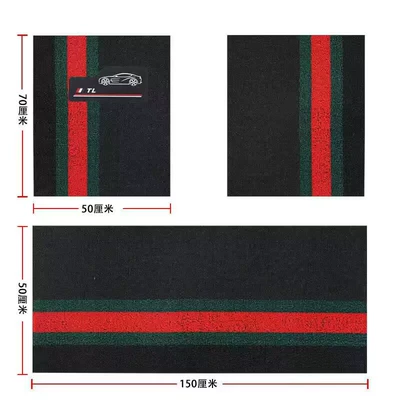 Universal Foot Pad — Floor Mats, Universal Easy-To-Clean Car - cool-black-front-5070-rear-50150-snowy-3-piece-set
