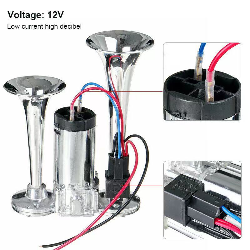 Continuous electric air horn 12V 24v super sound 135 decibels modified car car truck motorcycle general air