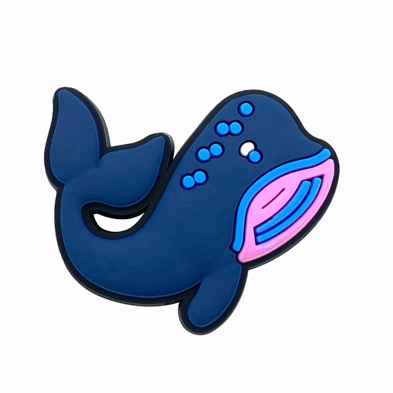 Nueva lindo animal marino agujero de dibujos animados Zapatos de flores zapatos hebilla de goma suave DIY sandalias de verano accesorios de la joyería