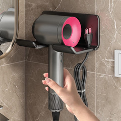 穴を開けないで壁掛けのドライヤーの物置棚のドライヤーの筒の支えのトイレのドライヤーのハンガー