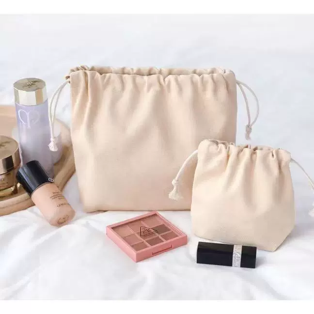 帆布束口袋空白抽绳束口包厂家批发全棉布购物收纳袋制作加印logo