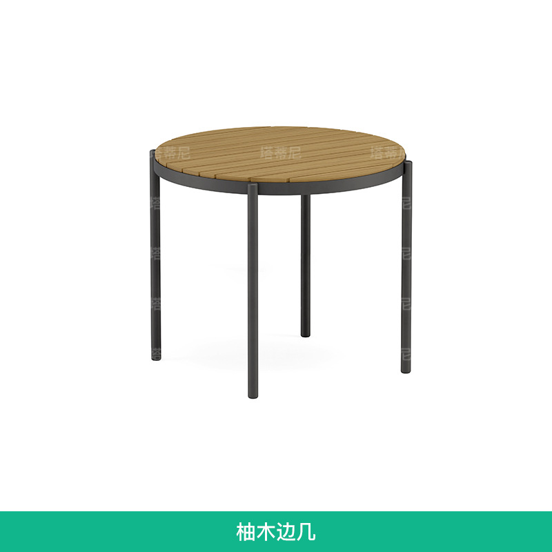 Sofá de exterior para patio, jardín, ocio, silla de ratán, muebles para villa, impermeable, con protección solar, juego de sofás de ratán y teca. image 15