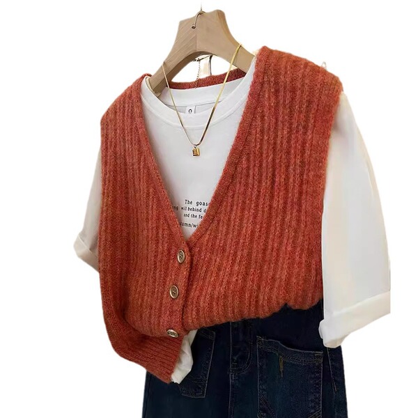 Retro knitted vest