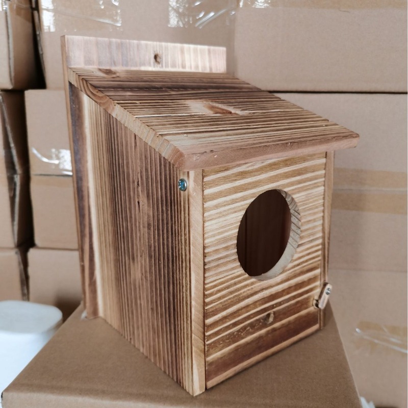 木製の創意的な鳥の巣小鳥の繁殖箱木製の鳥の巣木製のペンダント装飾品木製の鳥の巣の置物|undefined