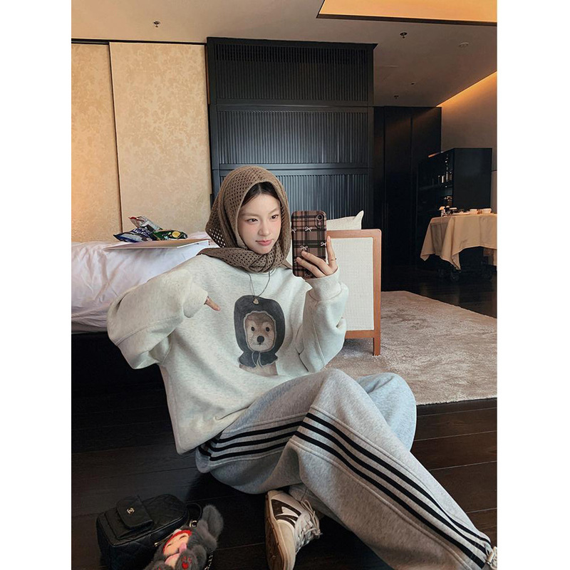 4488 # Zhang Beibei Ibell Xinjiang Cotton Integrated Fleece Heavyweight Thickened Design Warm Slimming Headscarf Puppy Sweatshirt 4488 # Zhang Beibei Ibell Xinjiang Cotton Integrated Fleece Heavyweight Thickened Design Warm Slimming Headscarf Puppy Sweatshirt