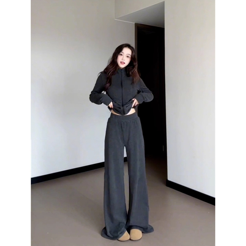 高级感时尚洋气显瘦运动套装女春秋季韩版学生宽松卫衣休闲两件套|undefined