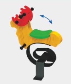 Caballo de Troya al aire libre caballo mecedora para niños individuales y dobles primavera de dibujos animados sacudiendo Yaole instalaciones de entretenimiento Balancín comunitario multifuncional