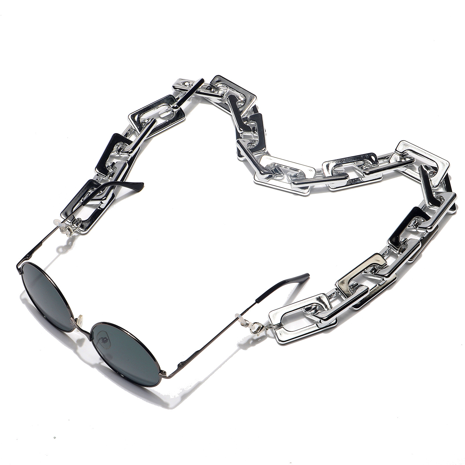 30g Weight Plastic Material Gold, Silver, Black Color Simple Fashion Plastic Acetate Leopard Pattern Glasses Chain 1