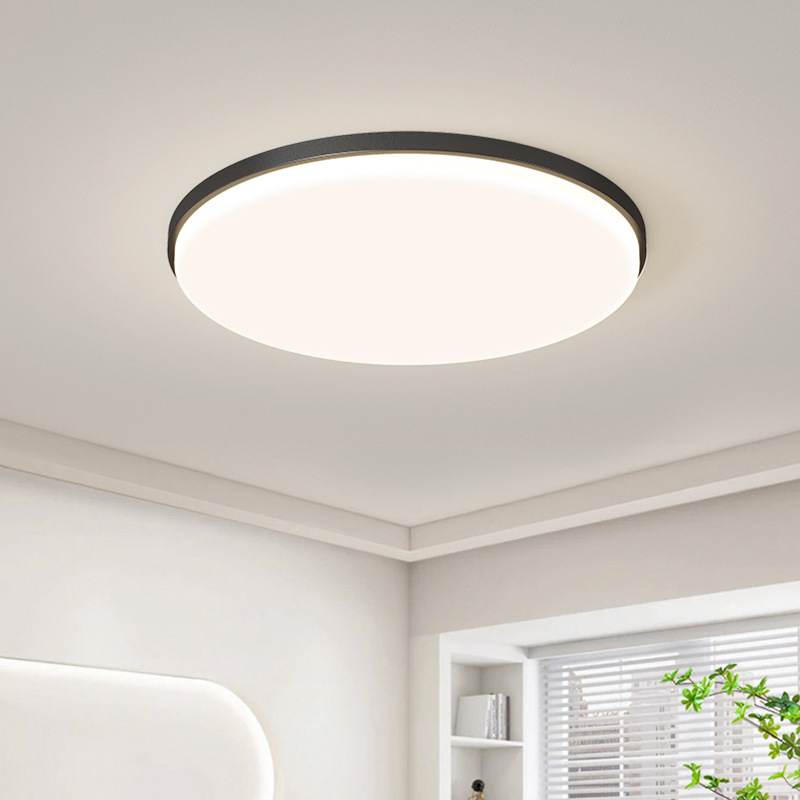 Luz de sala de estar estilo nórdico italiano simple atmósfera doméstica moderna lámpara de sala de estar principal lámpara de techo rectangular paquete de lámparas