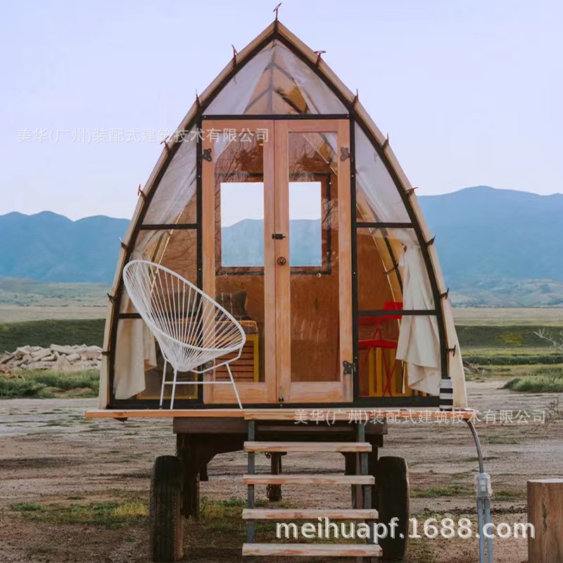 Tienda móvil al aire libre del carro de la celebridad de Internet Hotel montó la tienda de lujo salvaje del drenaje del reloj del campo del carro modular