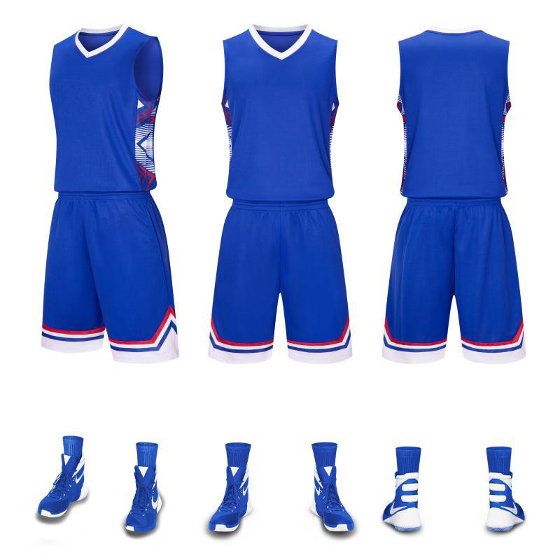 Al por mayor nueva ropa de baloncesto transpirable masculina juvenil campus uniformes de juego de estudiantes uniformes de equipo personalidad impresa camiseta