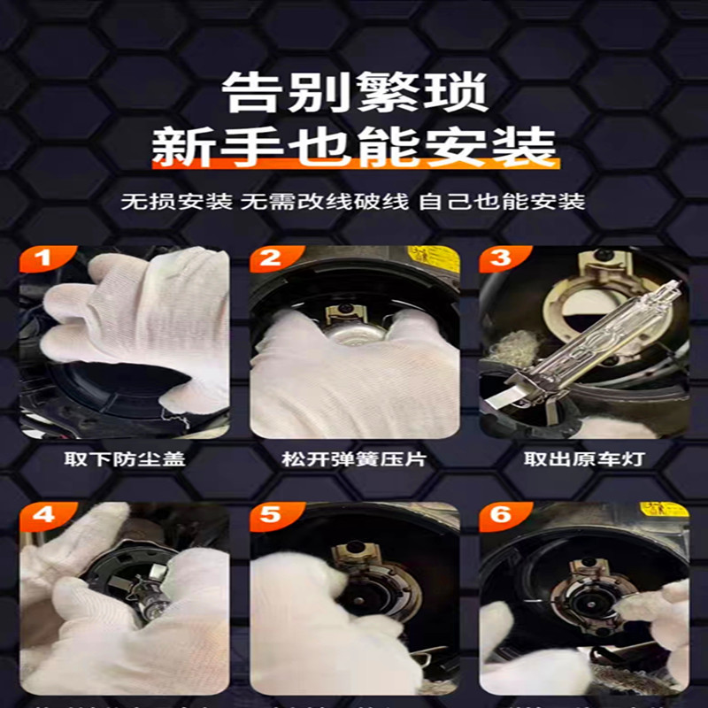 Doble tubo de cobre resaltado serie D faro de automóvil LED plug-and - play montaje sin pérdidas D1S D2S D3S D4S