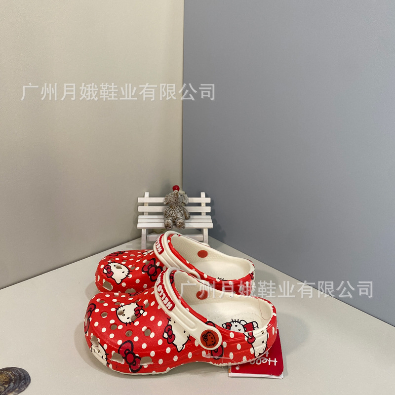 Kitty co-marcado zapatos de agujero para hombres y mujeres de verano antideslizantes sandalias Eva zapatillas de playa co-marcado zapatos de moda