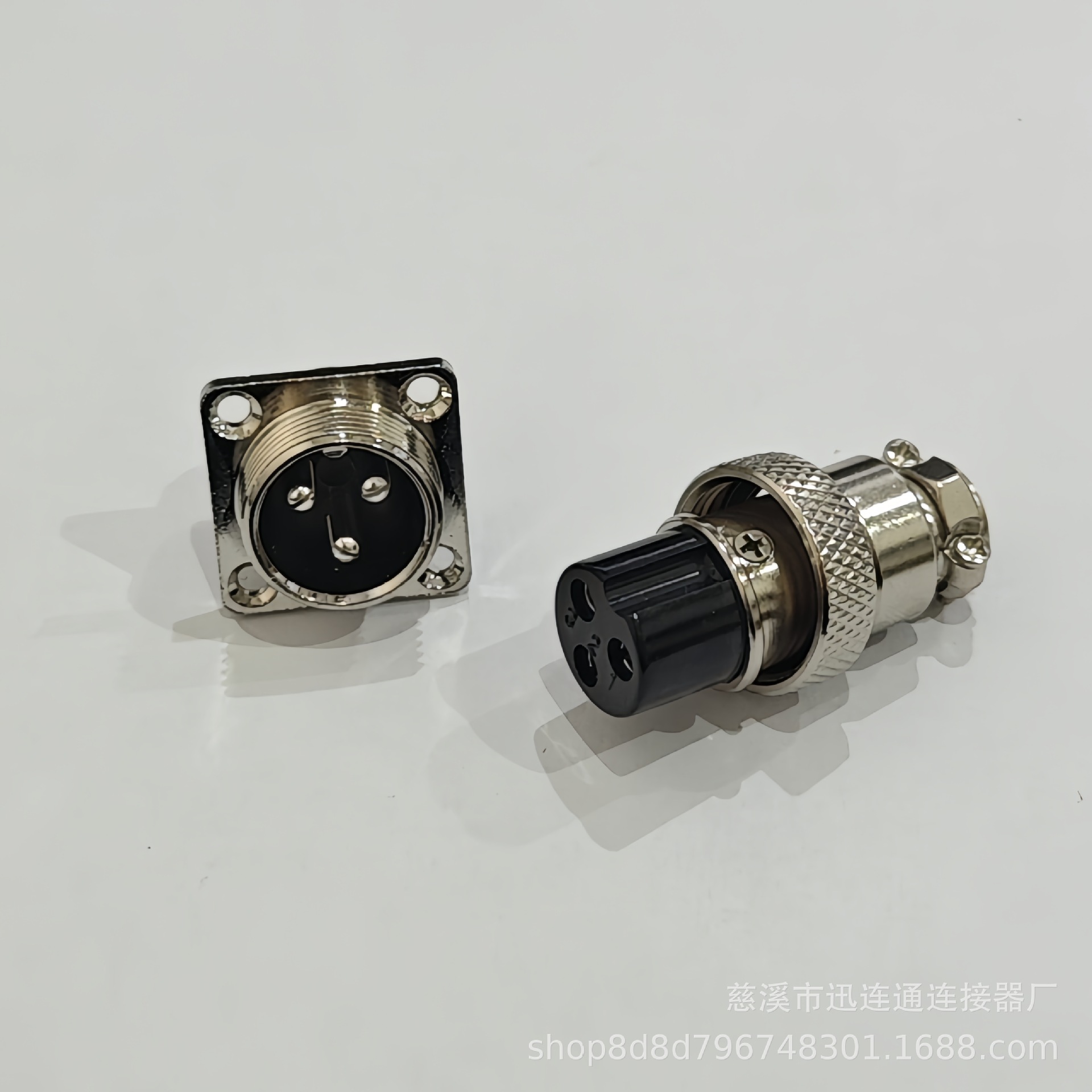 Aviation Plug and Socket Gx16 Square Flange 2-Core 3-Core 4-Core 5-6-7-8-9-10 Core Male and Female 16m Connector