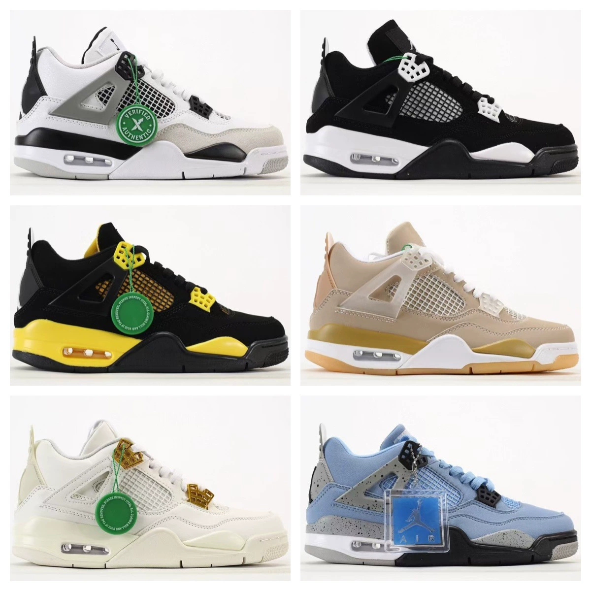Foreign trade Putian high quality aj4 electric mother yellow men retro white cement Jordan retro actual combat basketball shoes