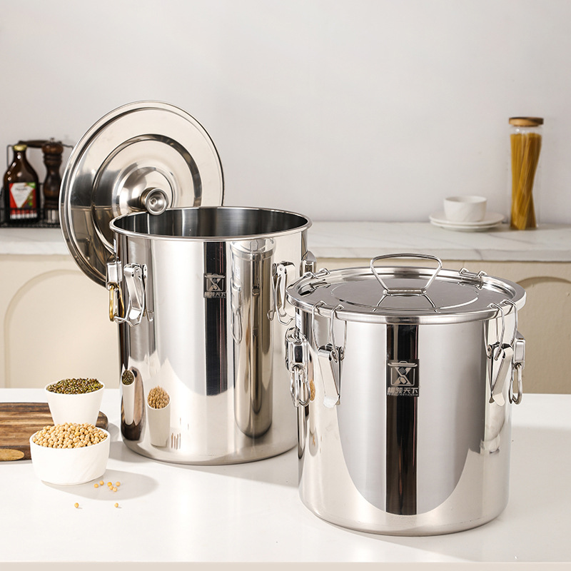 不锈钢密封桶防潮防漏蜂蜜桶大容量周转桶米桶储蓄桶米箱防潮防虫|ms