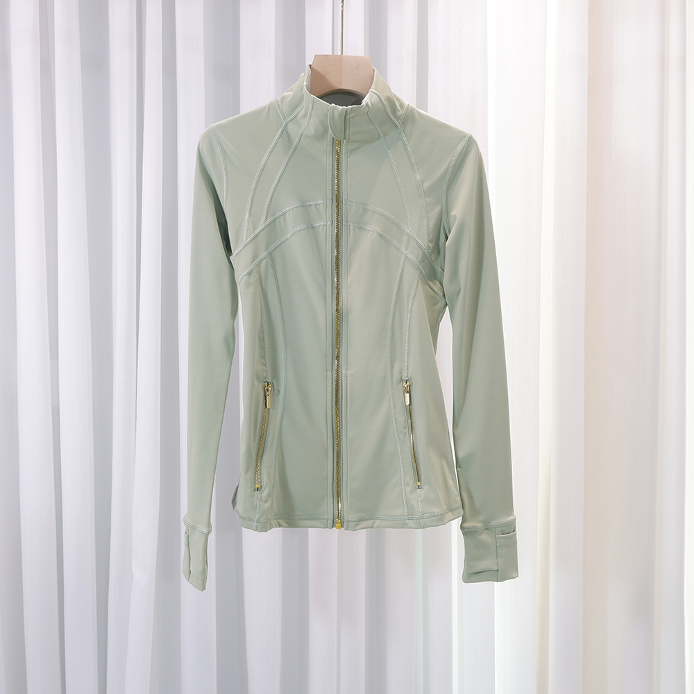 Primavera y verano chaqueta dorada con cremallera fitness Lulu nueva ropa de yoga chaqueta limitada deportes correr 2025 temperamento delgado image 8