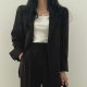 Curry color suit coat women's spring and autumn 2023 small fried street new fashion l Korean casual suit