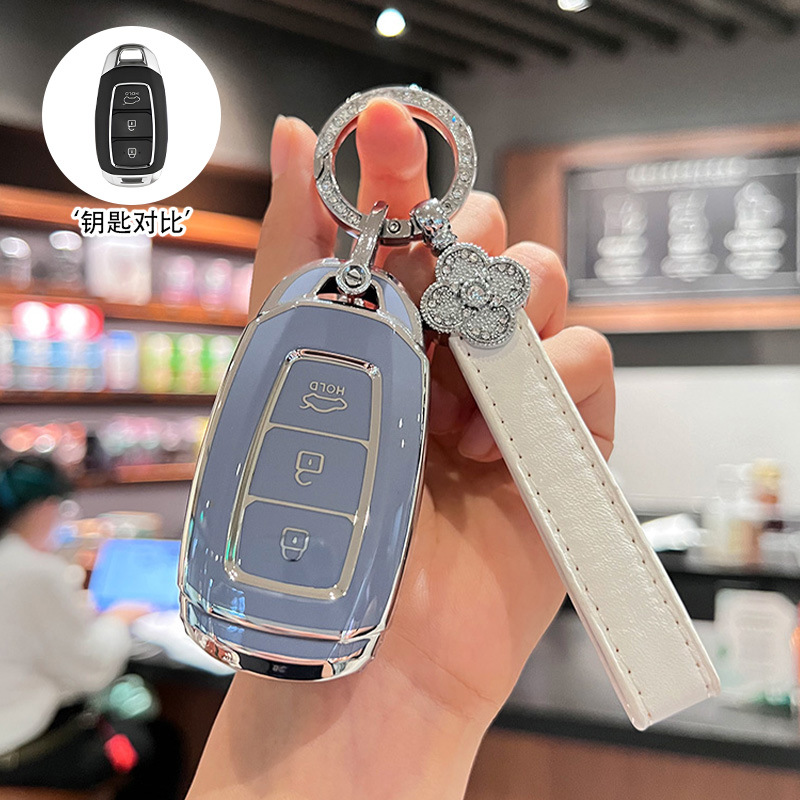 [modern k style] silver edge blue + new four-leaf clover