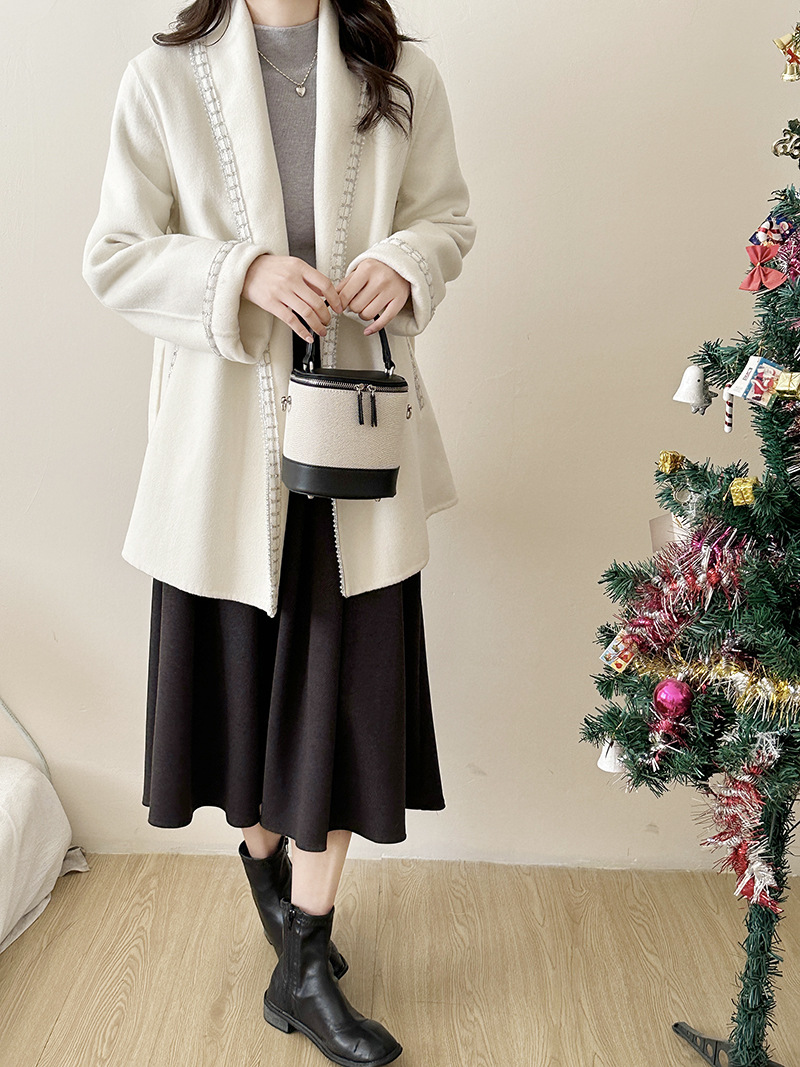 Double-Sided Wool Coat Image 4