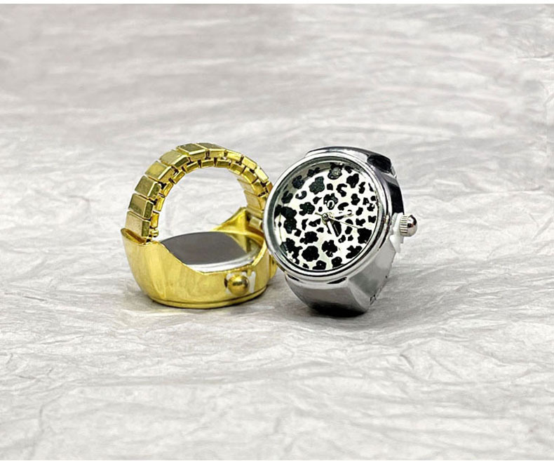 Holiday, Party Occasion Quartz Movement Leopard Pattern Casual Streetwear Leopard Quartz Watch Rings