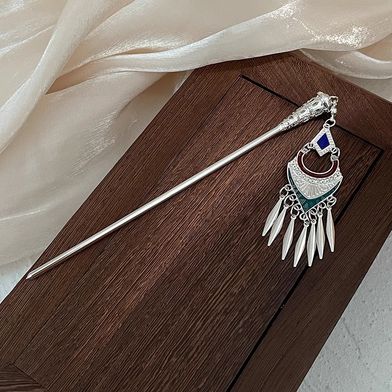 Nuevo estilo chino flange flores alfileres de cabello de alta calidad mujer cabeza trasera alfileres de cabello chino cheongsamos alfileres de cabello tocado