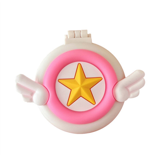 Creative Cartoon Girl Heart Portable Comb Portable Flower Air Cushion Comb with Cosmetic Mirror Folding Comb Mini Women