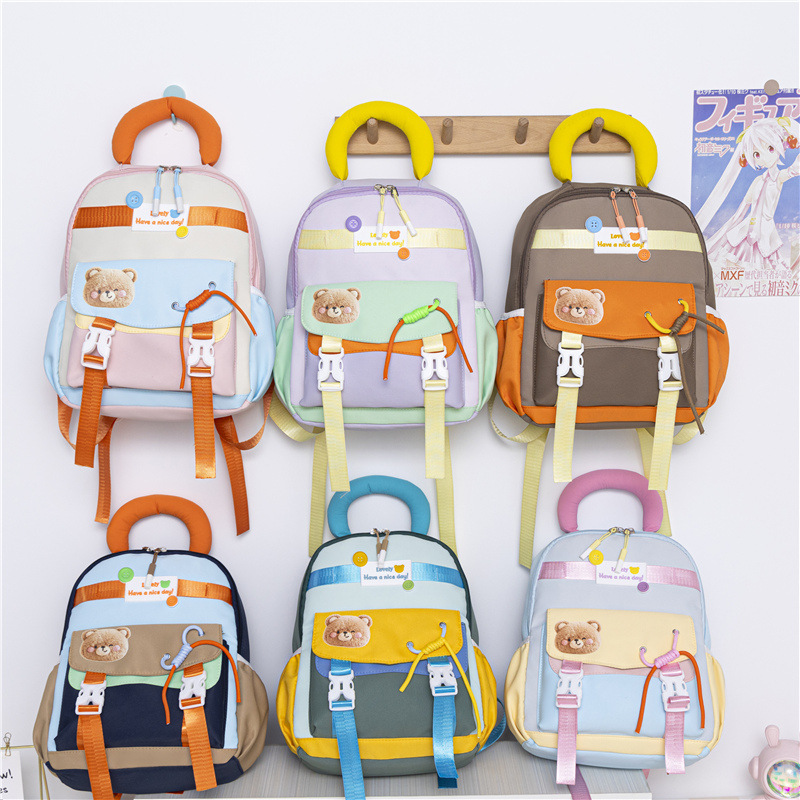新款幼儿园儿童书包时尚大容量防水加厚男女孩书包双肩包批发代发