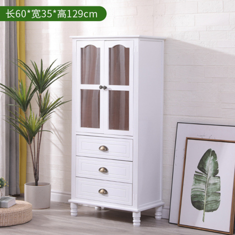 American retro meseta de cabecera de madera sólida hendidura pequeño vinícola tipo cajón 40CM gabinete de almacenamiento TV sala de estar vertical