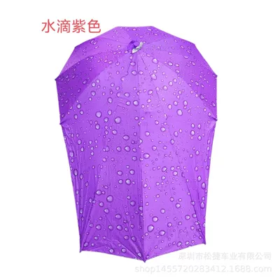 Umbrella, Electric Bike Umbrella – Elektromobil üçün ön şüşə çətiri (günlük) - purple-water-drop-umbrella-transparent
